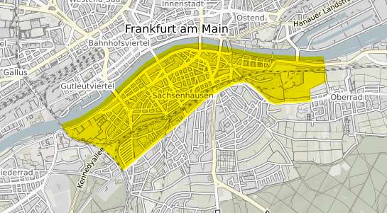 Immobilienpreisekarte Frankfurt am Main Sachsenhausen
